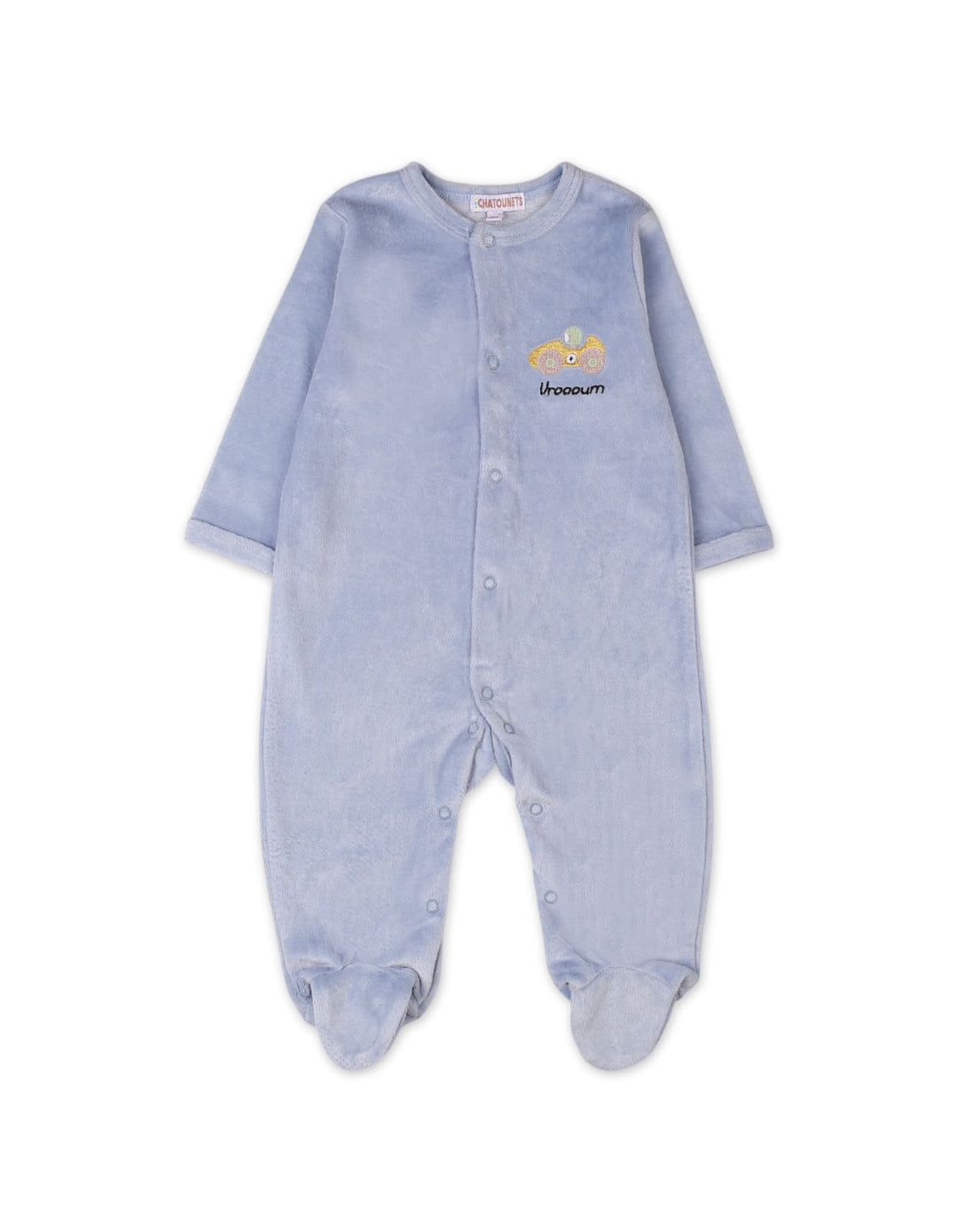 Baby Winter Sleepsuits Bambies Footed Light Blue at Zubaidas