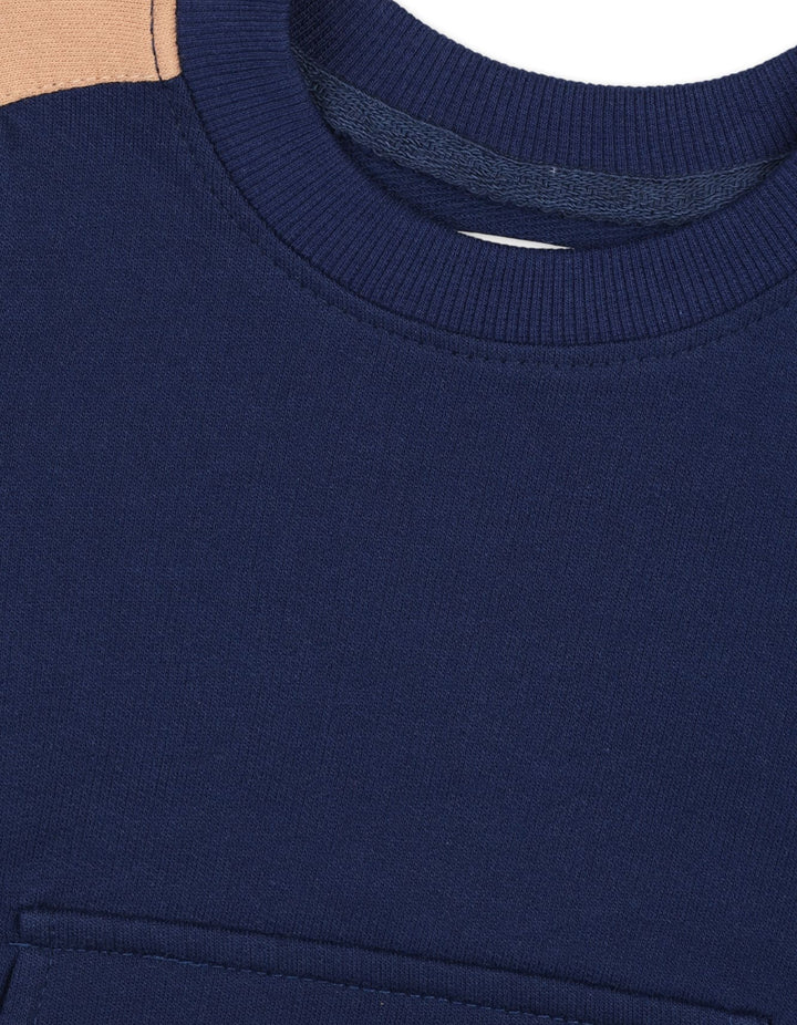 Baby Winter Sweatshirt Bambies Kangaroo Pocket Navy Blue at Zubaidas Pakistan best baby store