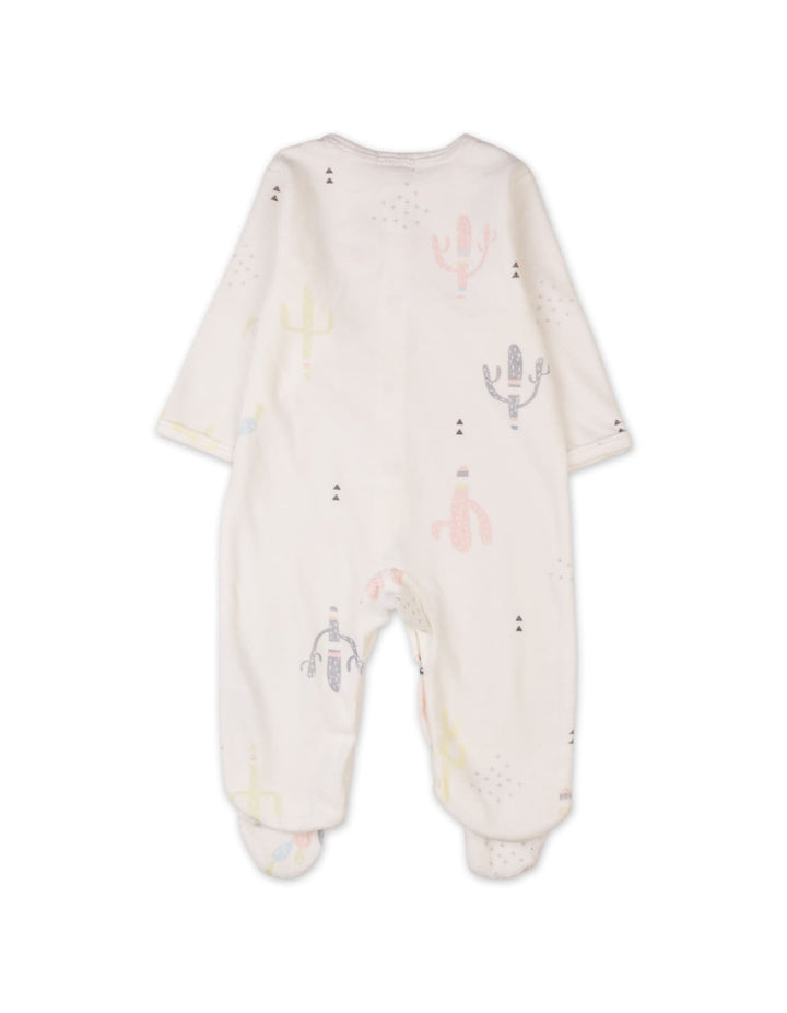 Baby Winter Wear Bambies Cactus Print Footie Off White at Zubaidas Official