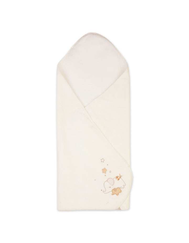 Baby Wrapping Sheet Bambies Elephant and Stars Off White at Zubaidas