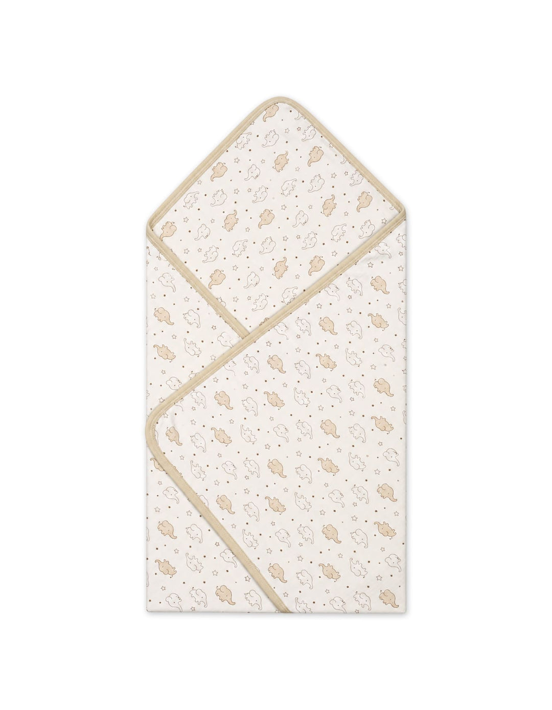 Baby Wrapping Sheet Elephant Off White and Beige at Zubaidas