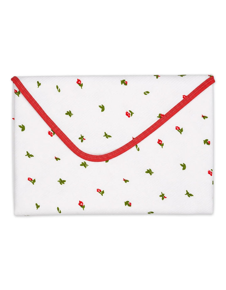 Baby Wrapping Sheet Floral White and Red at Zubaidas Best Online Baby and Kids Store in Pakistan