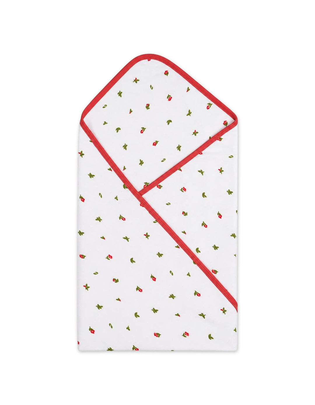 Baby Wrapping Sheet Floral White and Red at Zubaidas