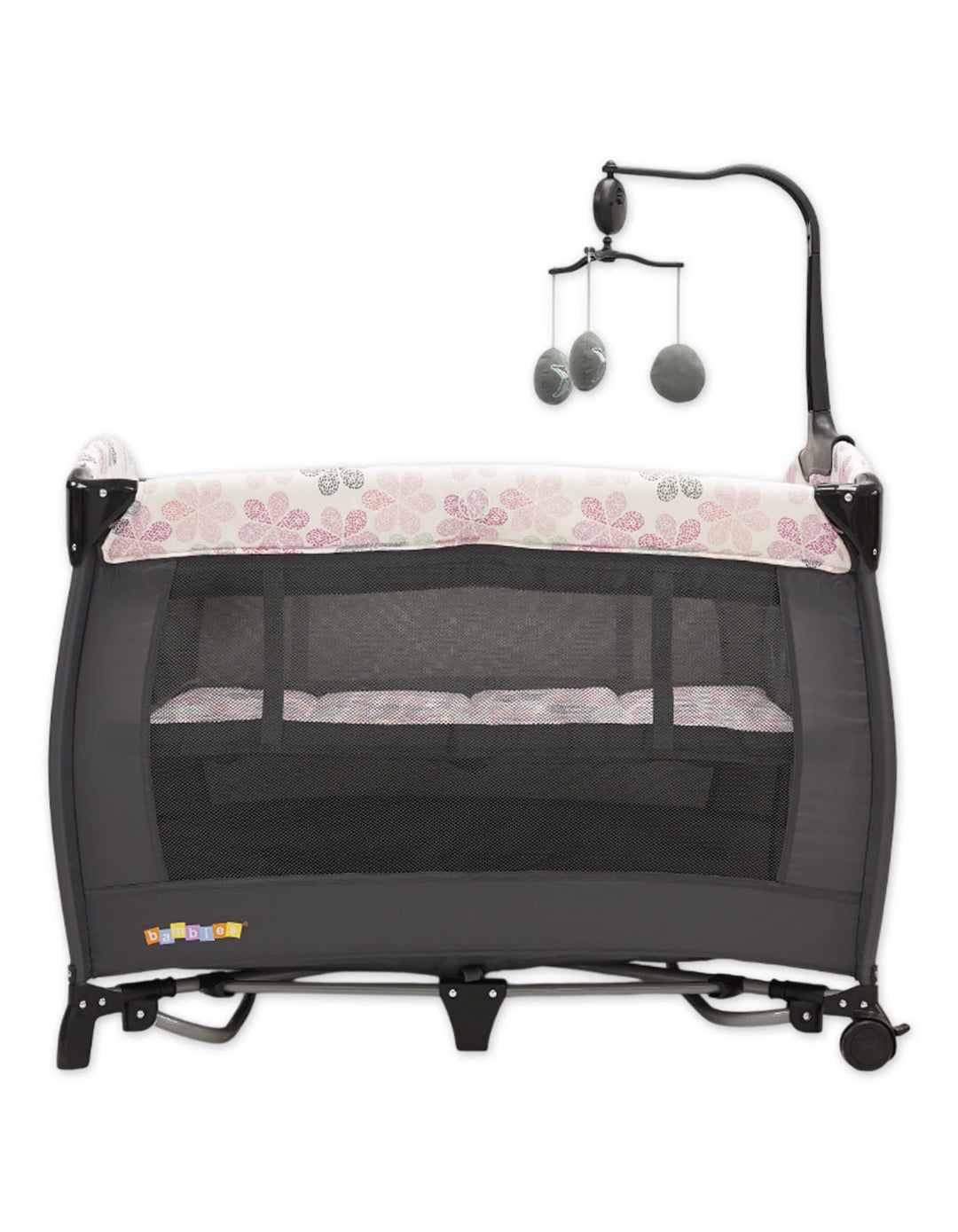 Bambies 2-in-1 Playpens with Rocking Feature Pink Floral Edition at Zubaidas