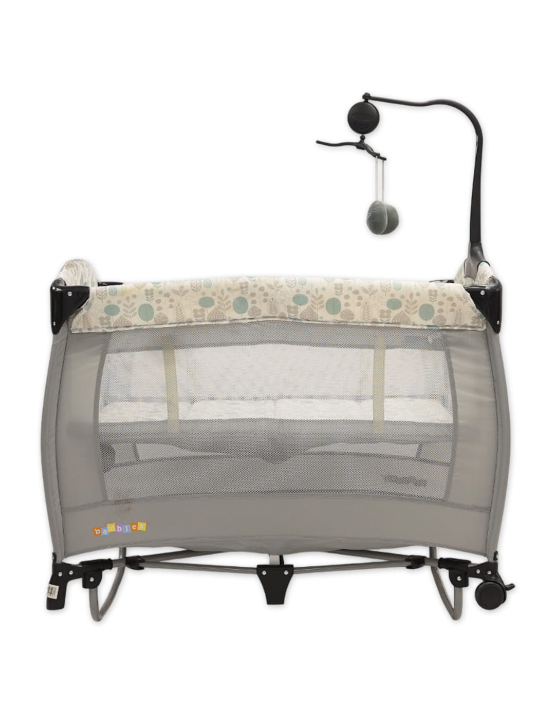 Bambies 2-in-1 Portable Cribs with Rocking Feature Foliage Edition at Zubaidas