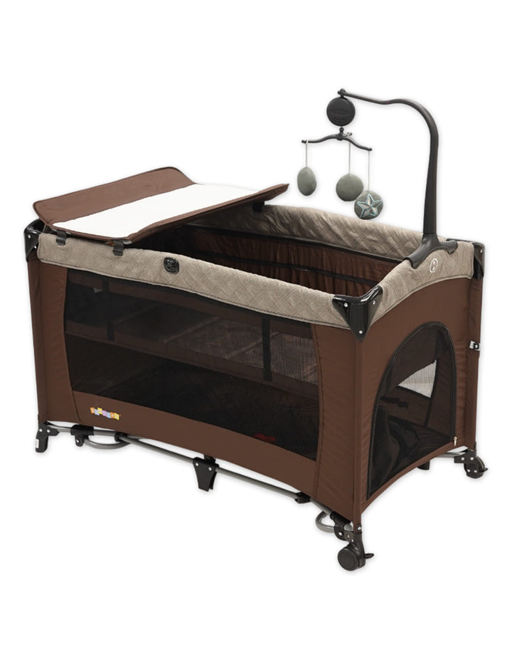 Bambies 3-in-1 Premium Playpens with Drop Side, Changing Station and Rocking at Zubaidas