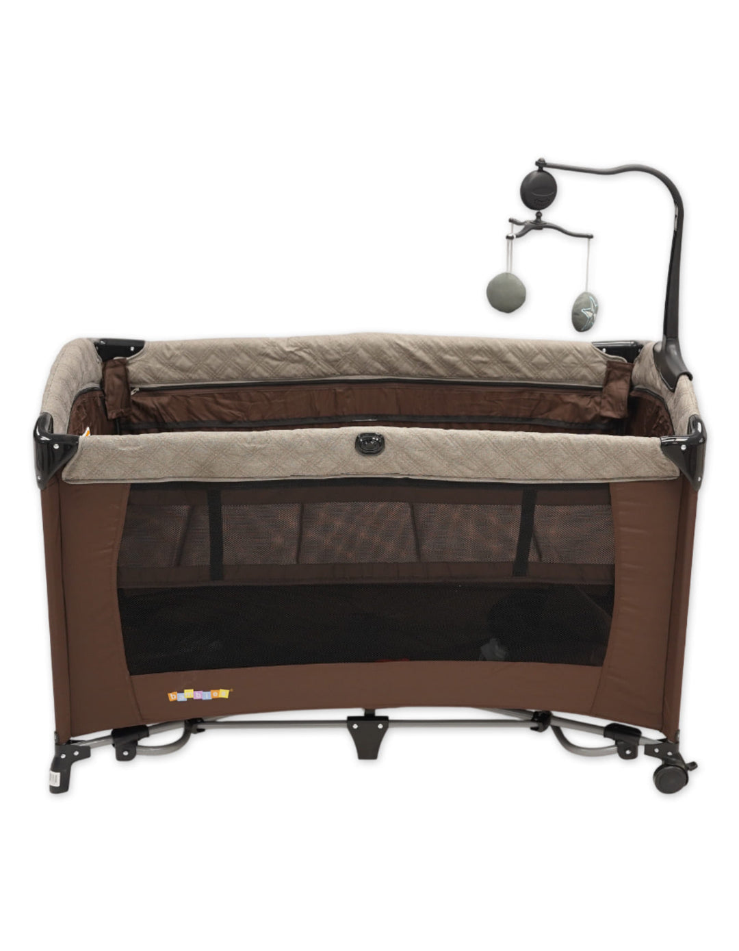 Bambies 3-in-1 Premium Travel Cribs with Drop Side, Changing Station and Rocking at Zubaidas