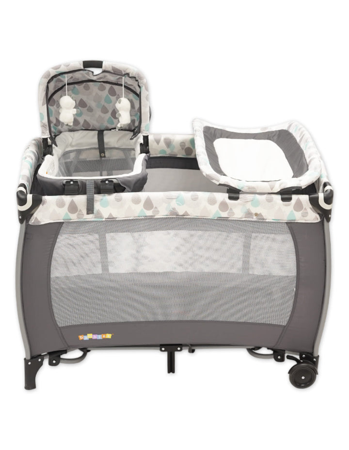 Bambies 4-in-1 Deluxe Travel Cots with Bassinet, Changing Station and Rocking at Zubaidas