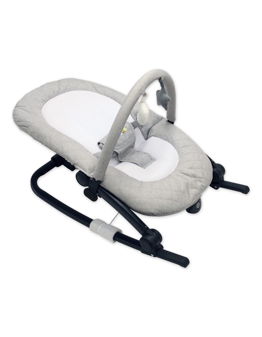 Bambies Baby Bouncer & Rocker with Vibrations Light Grey at Zubaidas
