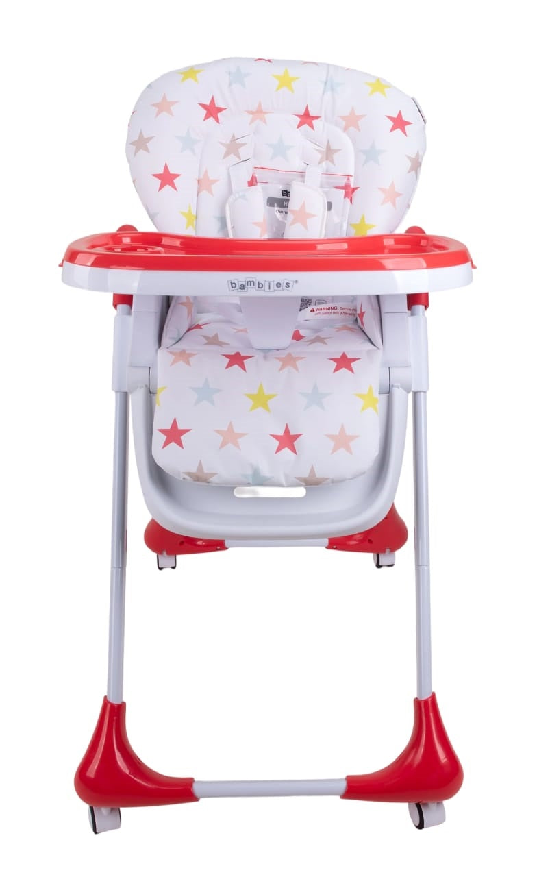 Bambies Baby High Chair Premium Comfort Easy Fold Multi-Functional Adjustable at Zubaidas