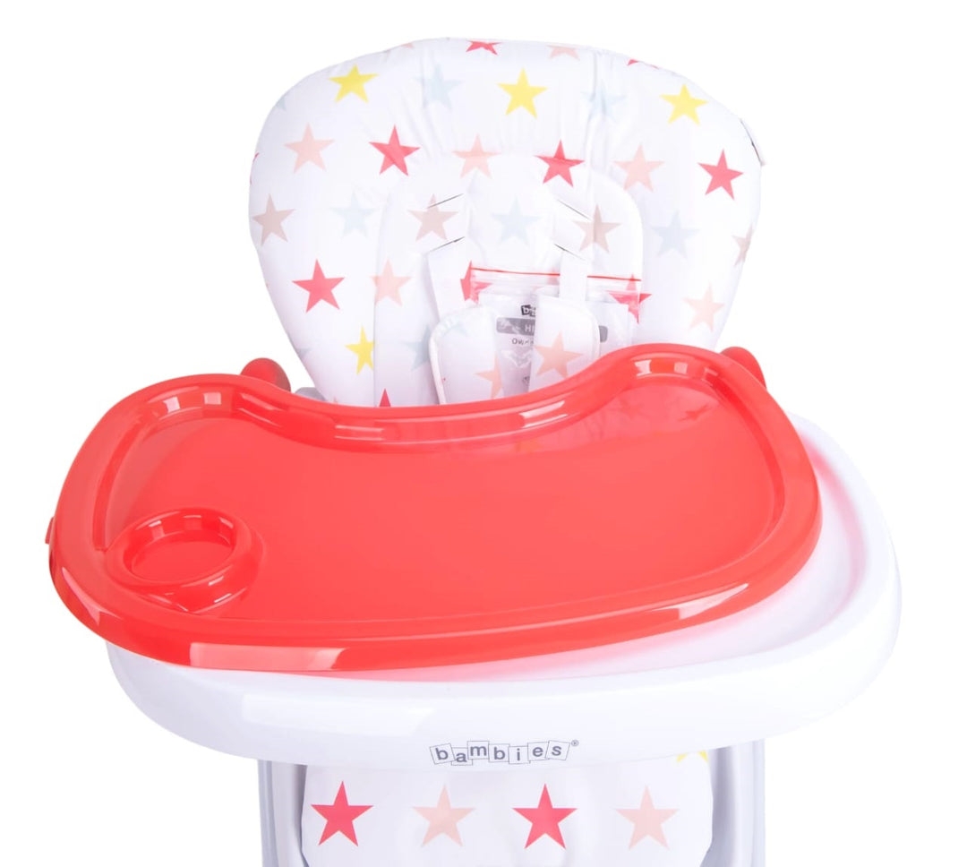 Bambies Baby High Chair Premium Comfort Easy Fold Multi-Functional Adjustable at Zubaidas