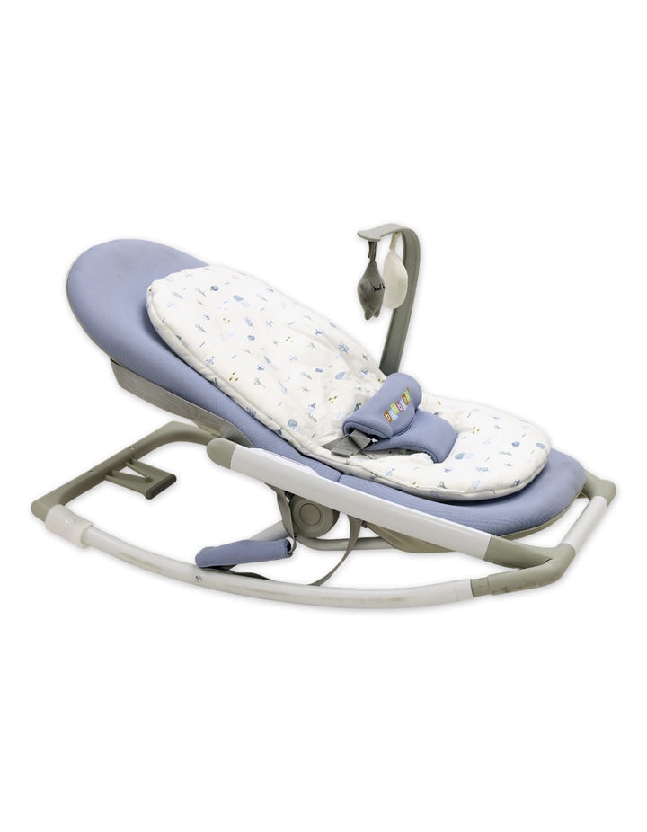 Bambies Deluxe Adjustable Baby Rocker Sky Blue & Woodland at Zubaidas Official Pakistan