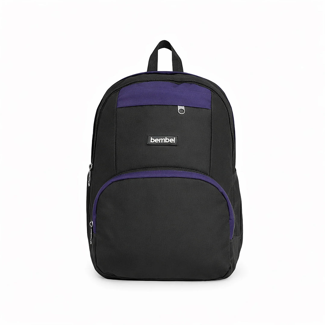 Bembel Middle School Bag Black and Blue Backpack 18 inches at Zubaidas