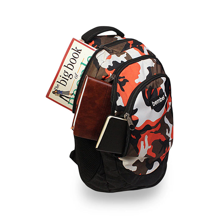 Bembel Middle School Bag Camou Orange Backpack 18 inches at Zubaidas Best Online Baby and Kids Store in Pakistan