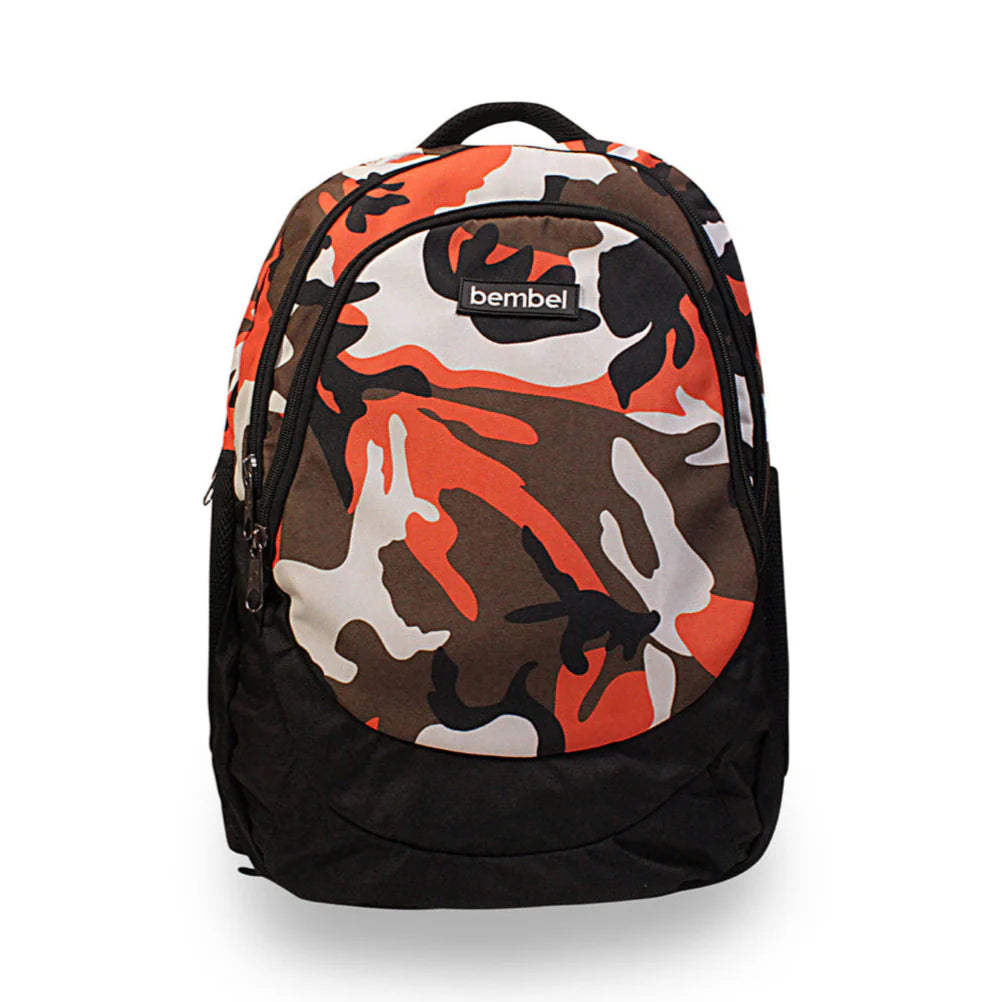 Bembel Middle School Bag Camou Orange Backpack 18 inches at Zubaidas
