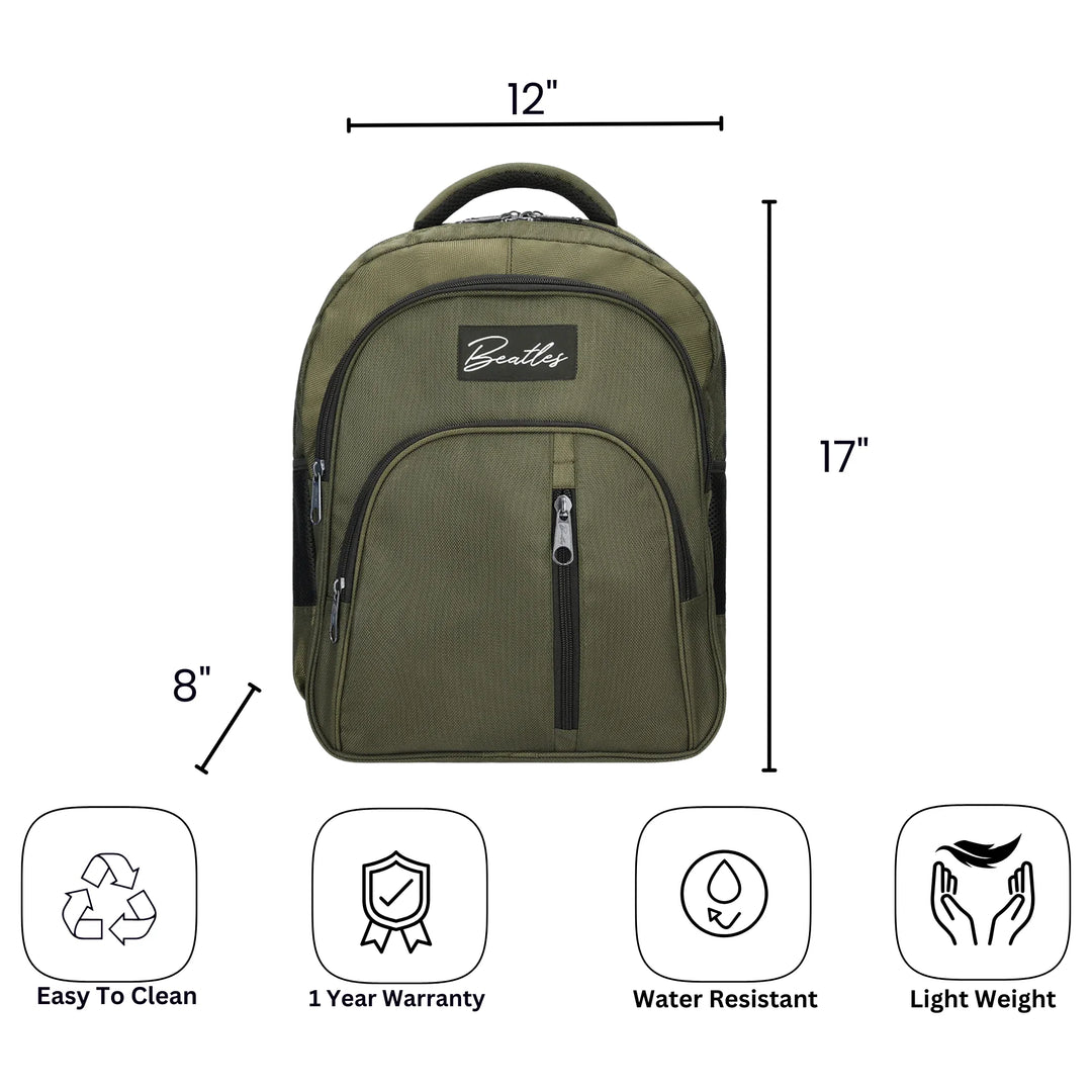 Bembel Middle School Bag Classic 2.0 Army Green Backpack 17 inches at Zubaidas Best Online Baby and Kids Shop in Pakistan