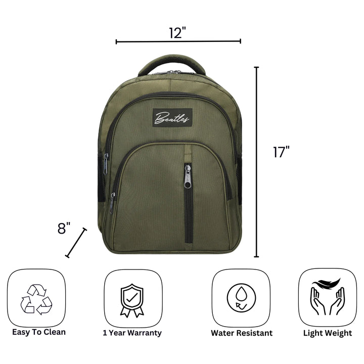 Bembel Middle School Bag Classic 2.0 Army Green Backpack 17 inches at Zubaidas Best Online Baby and Kids Shop in Pakistan