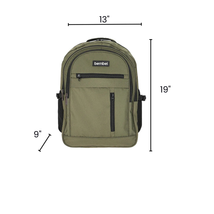 Bembel Secondary School Bag Basic 2.0 Army Green Backpack 19 Inches at Zubaidas Most Trusted Baby and Kids Store in Pakistan