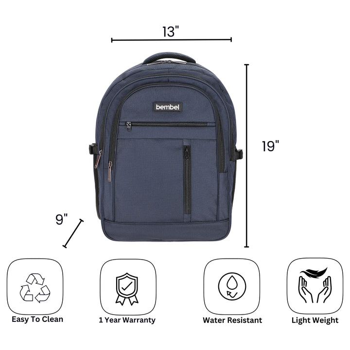 Bembel Secondary School Bag Basic 2.0 Navy Blue Backpack 19 Inches at Zubaidas Number 1 Baby and Kids Store in Pakistan