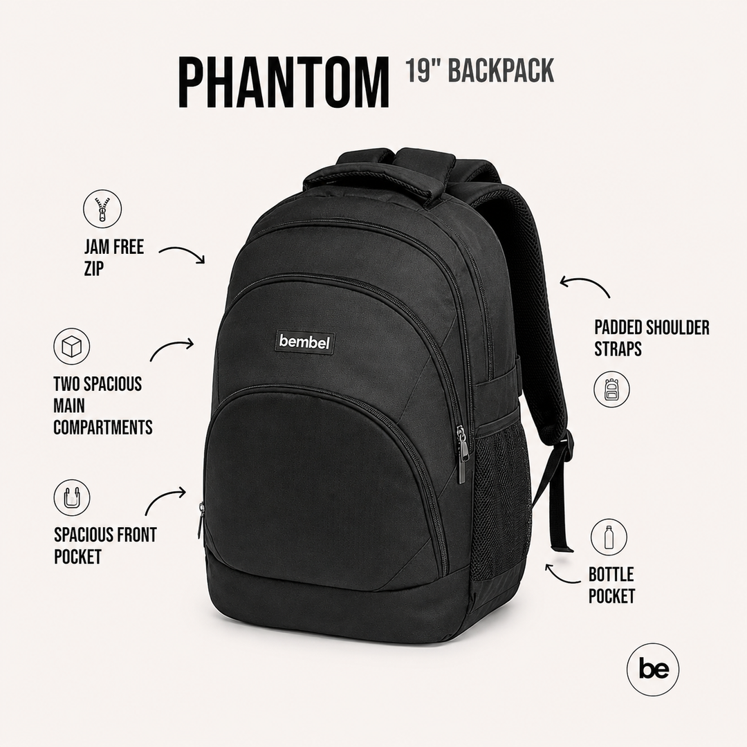 Bembel Secondary School Bag Phantom Backpack 19 Inches at Zubaidas Most Trusted Baby and Kids Store in Pakistan