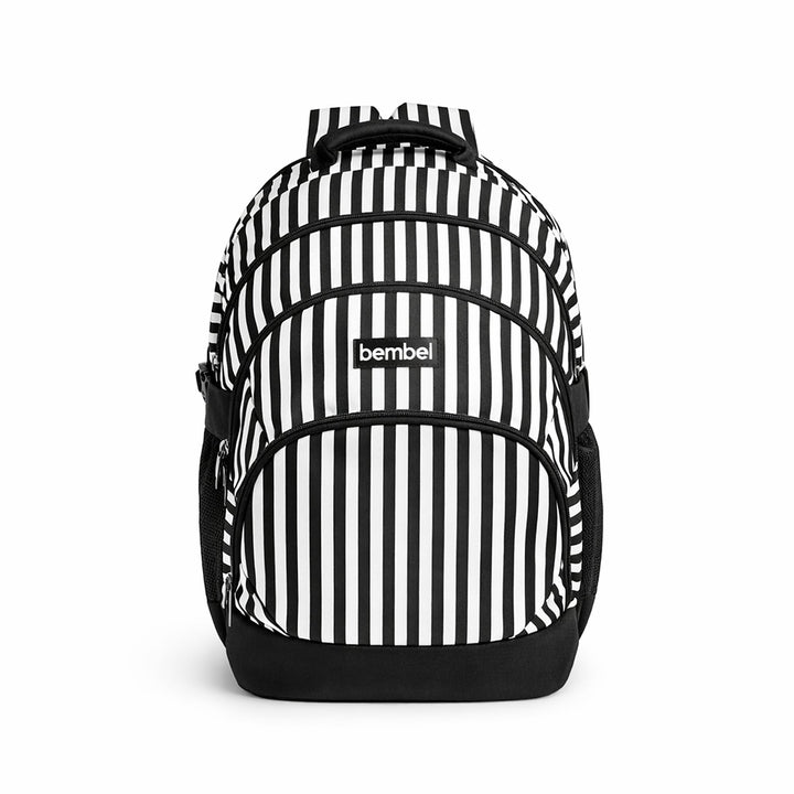 Bembel Secondary School Bag Stripes Backpack 19 Inches at Zubaidas