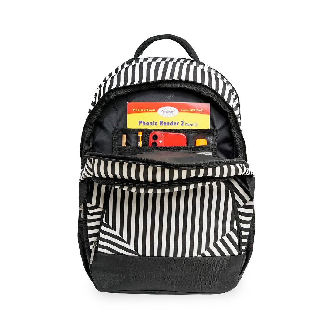 Bembel Secondary School Bag Stripes Backpack 19 Inches at Zubaidas Best Online Baby and Kids Store in Pakistan