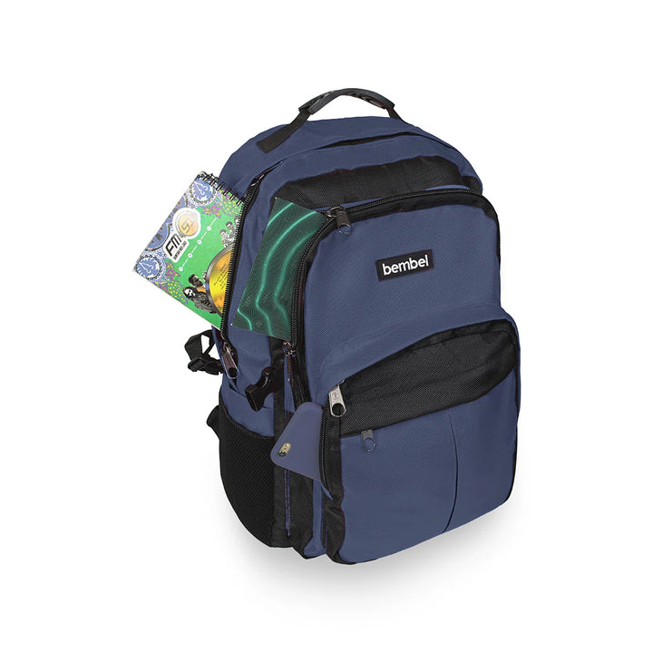 Bembel Senior School Bag Prime Navy and Black Backpack 20 Inches at Zubaidas Online Pakistan