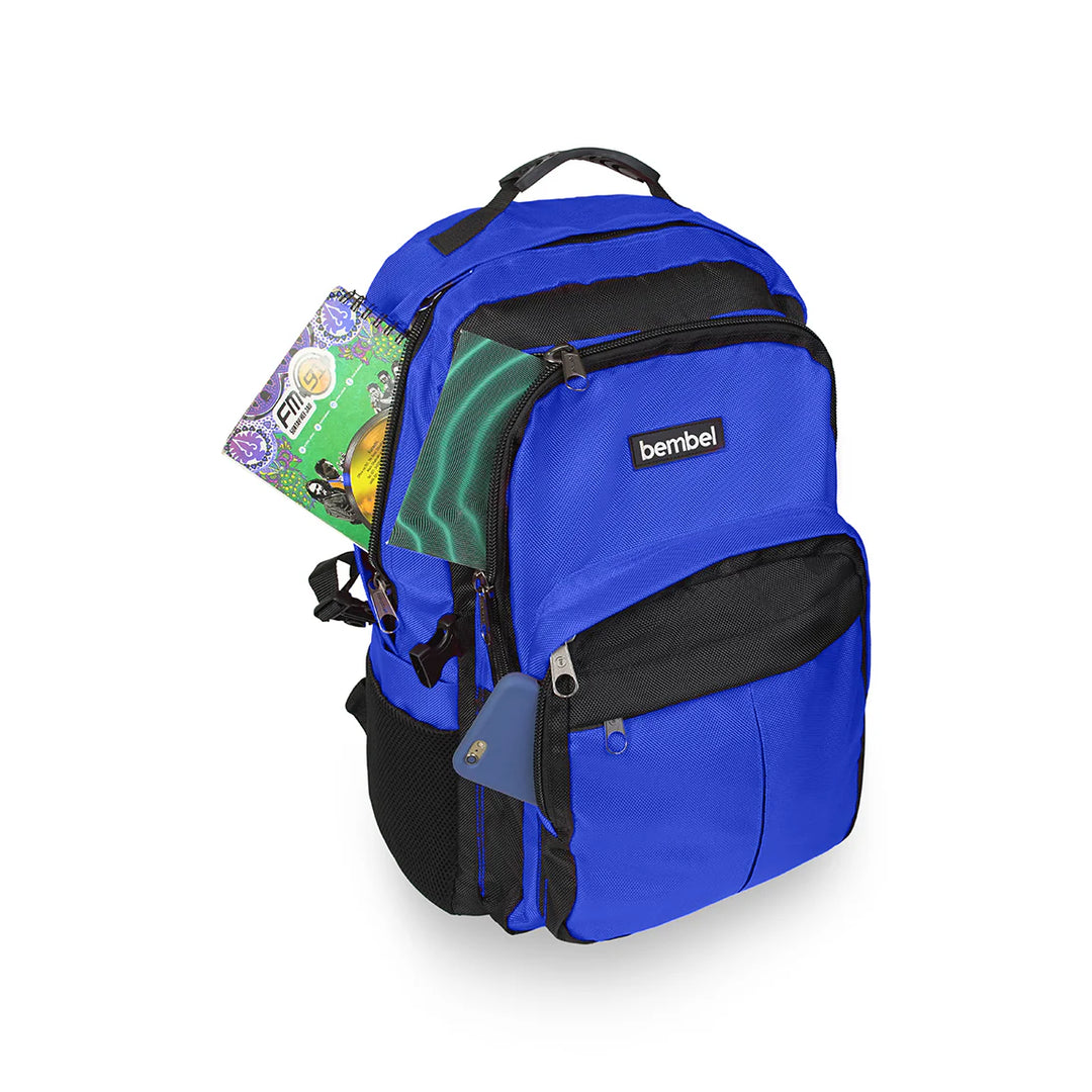 Bembel Senior School Bag Prime Royal and Black Backpack 20 Inches at Zubaidas Best Online Baby and Kids Store in Pakistan