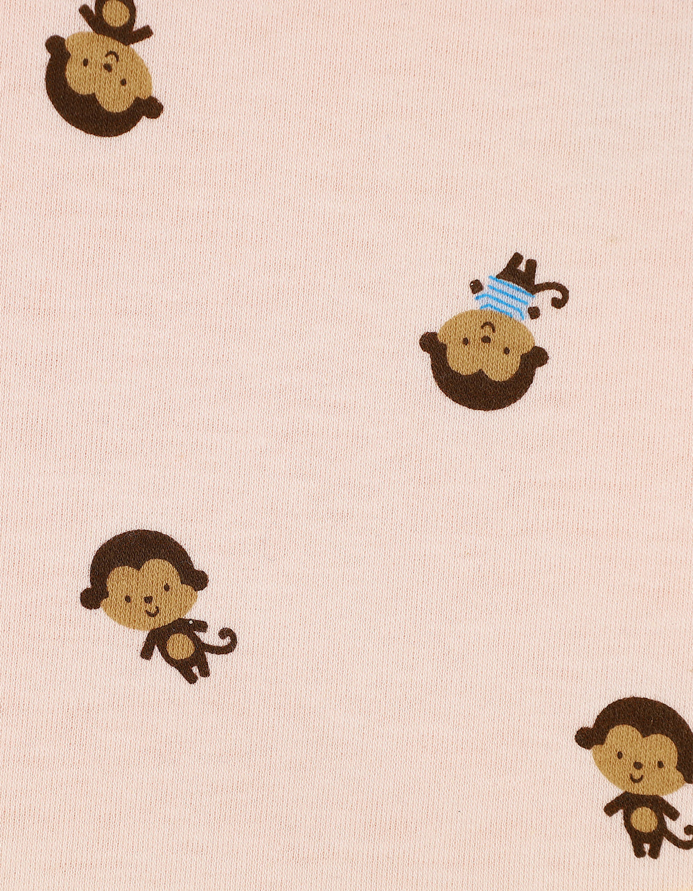 Zubaida's Bib White with Printed Monkeys and Yellow Border - Zubaidas Official™