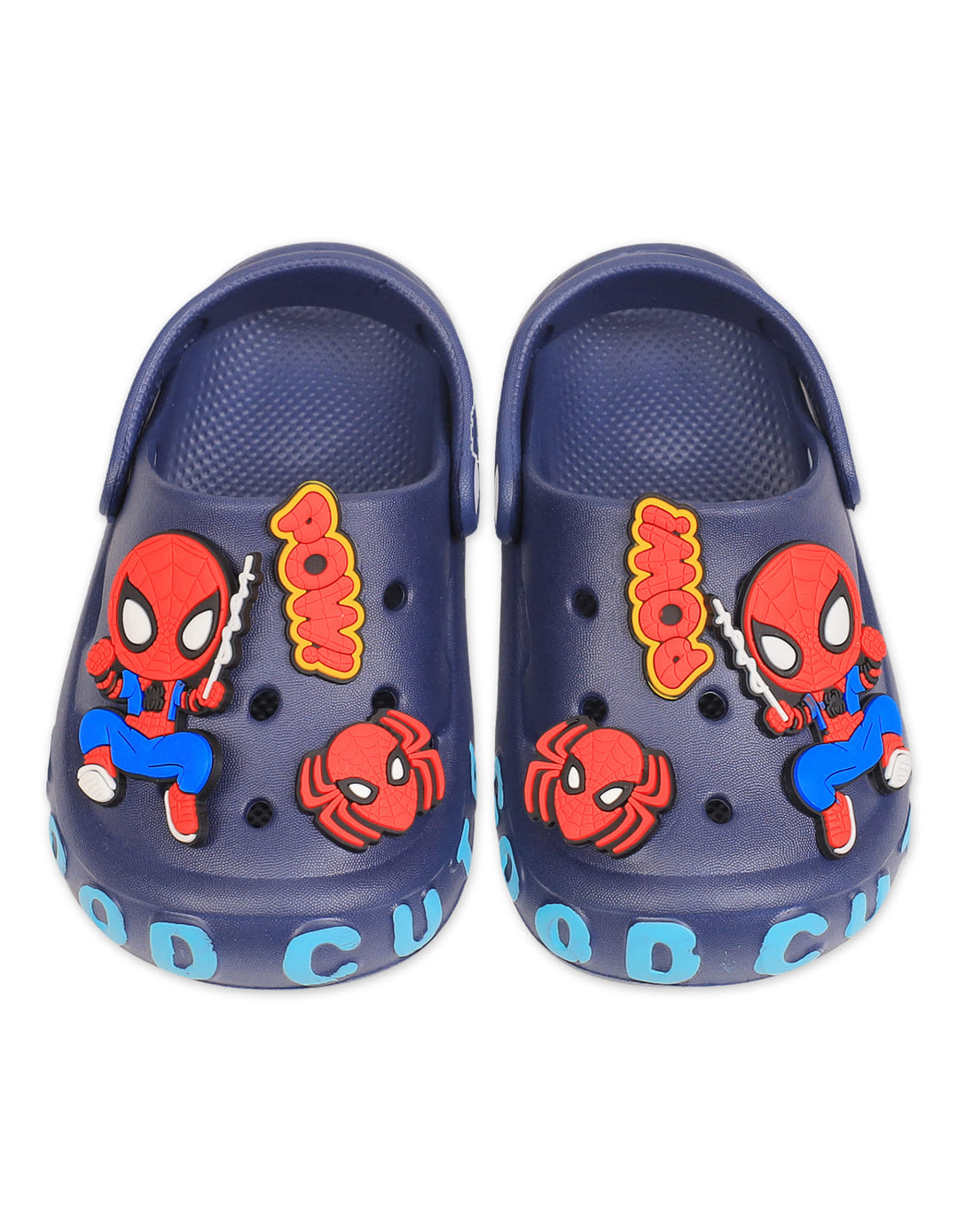 Boy Crocs Spiderman and Spider Charm Navy Blue at Zubaidas