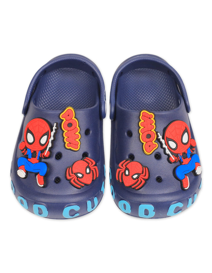 Boy Crocs Spiderman and Spider Charm Navy Blue at Zubaidas