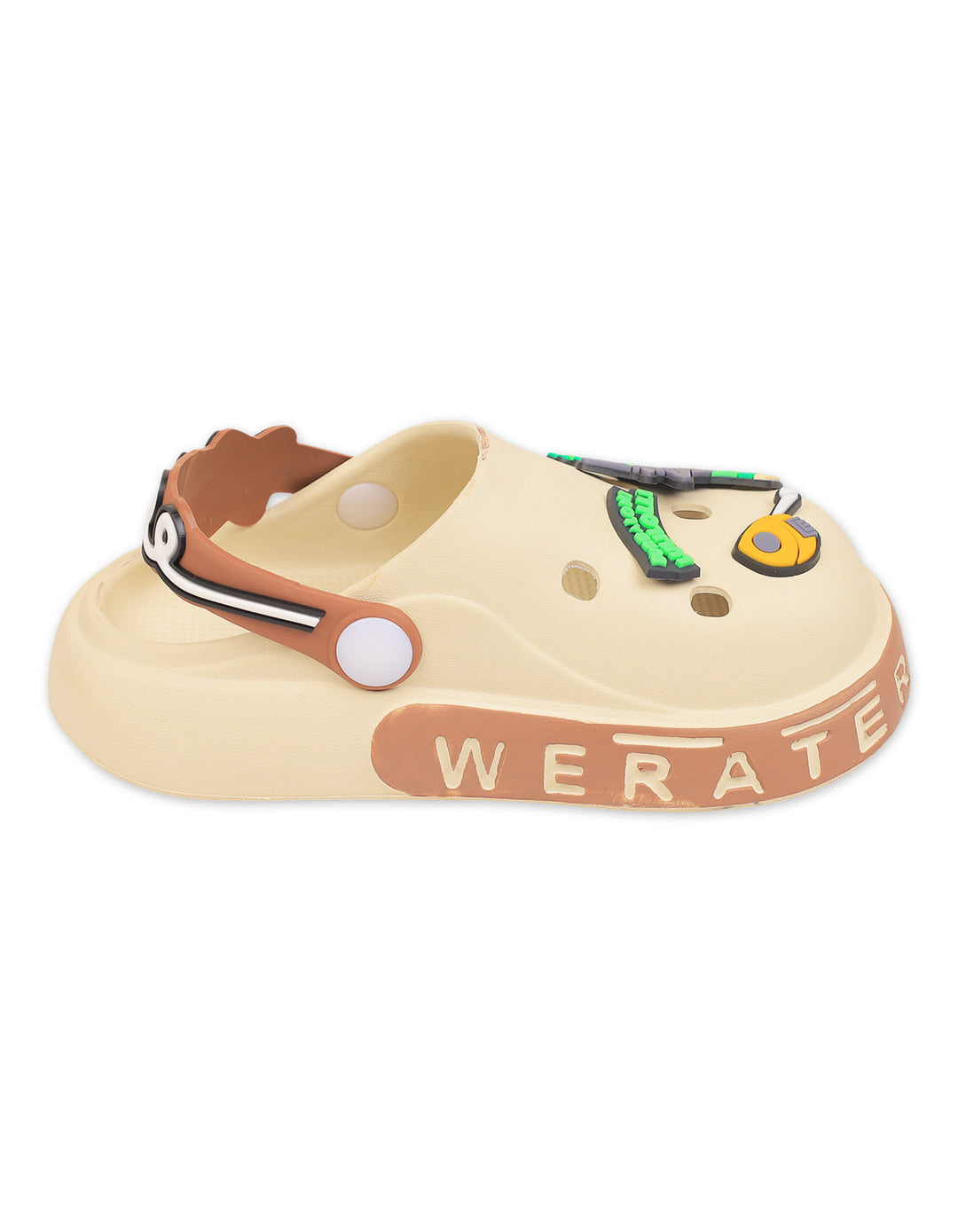 Boy Crocs with Crocodile and Airplane Charms Beige at Zubaidas online Pakistan