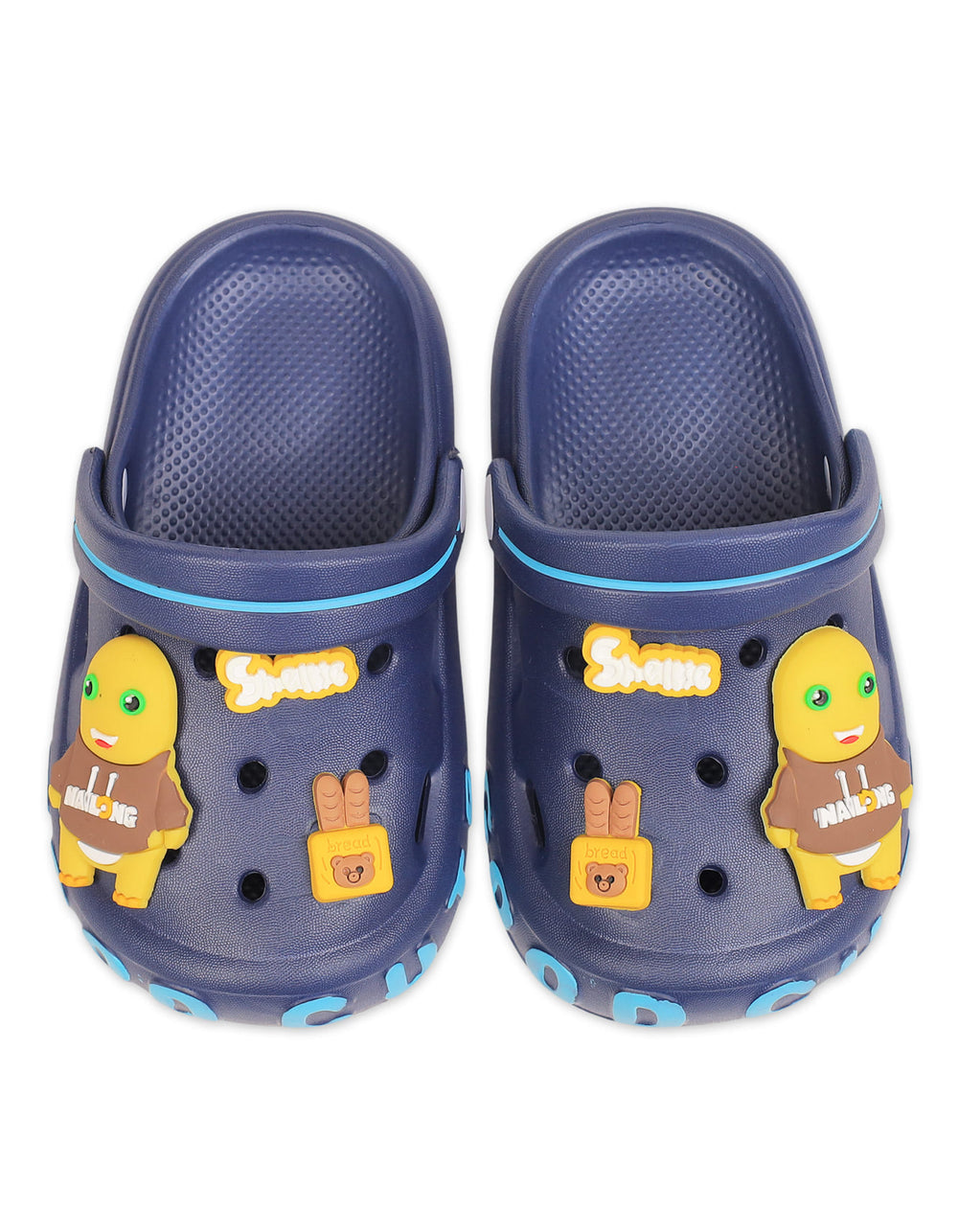 Boy Crocs with Cute Yellow Character Charms Navy Blue at Zubaidas Official Pakistan
