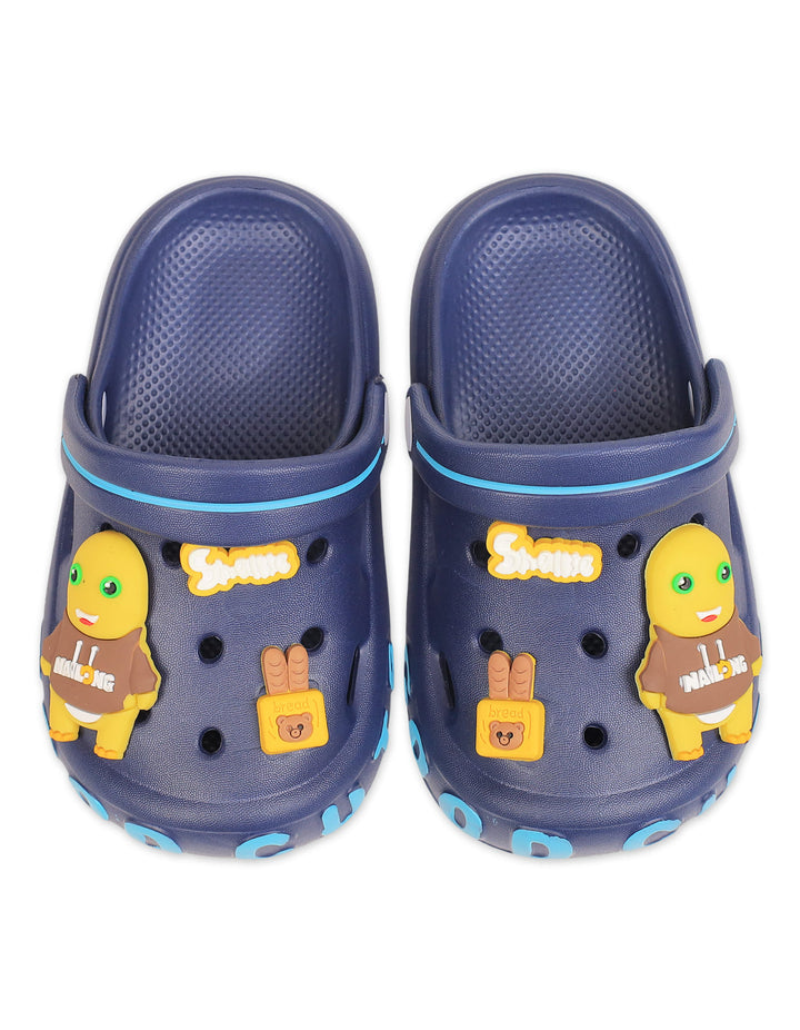 Boy Crocs with Cute Yellow Character Charms Navy Blue at Zubaidas Official Pakistan