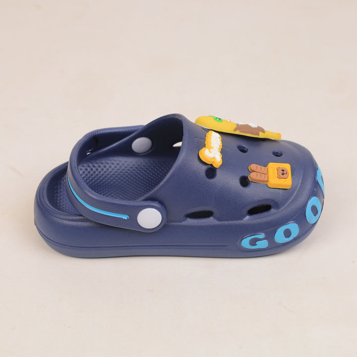 Boy Crocs with Cute Yellow Character Charms Navy Blue at Zubaidas Best Baby Online Store Pakistan