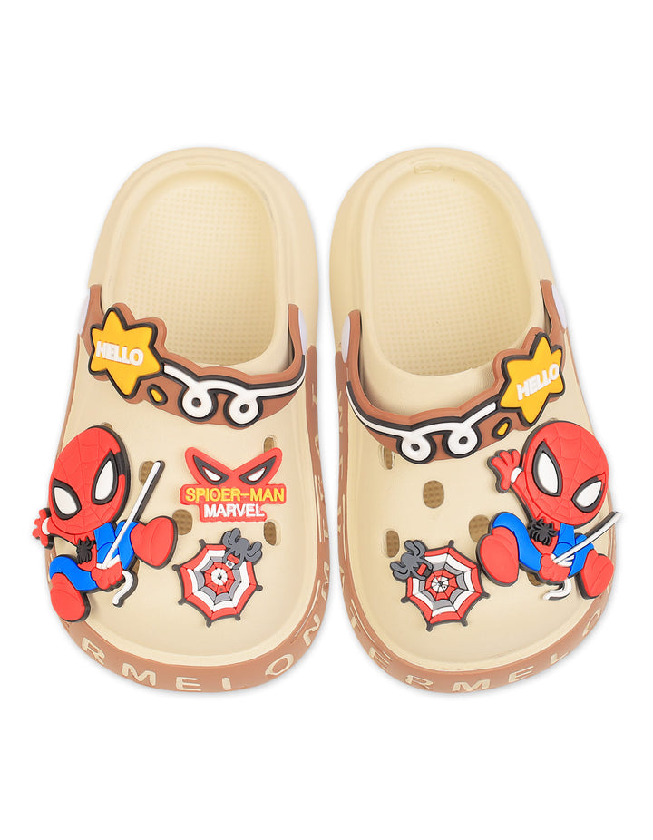 Boy Crocs with Spider Man Marvel Charms Beige at Zubaidas Best baby Shop Pakistan
