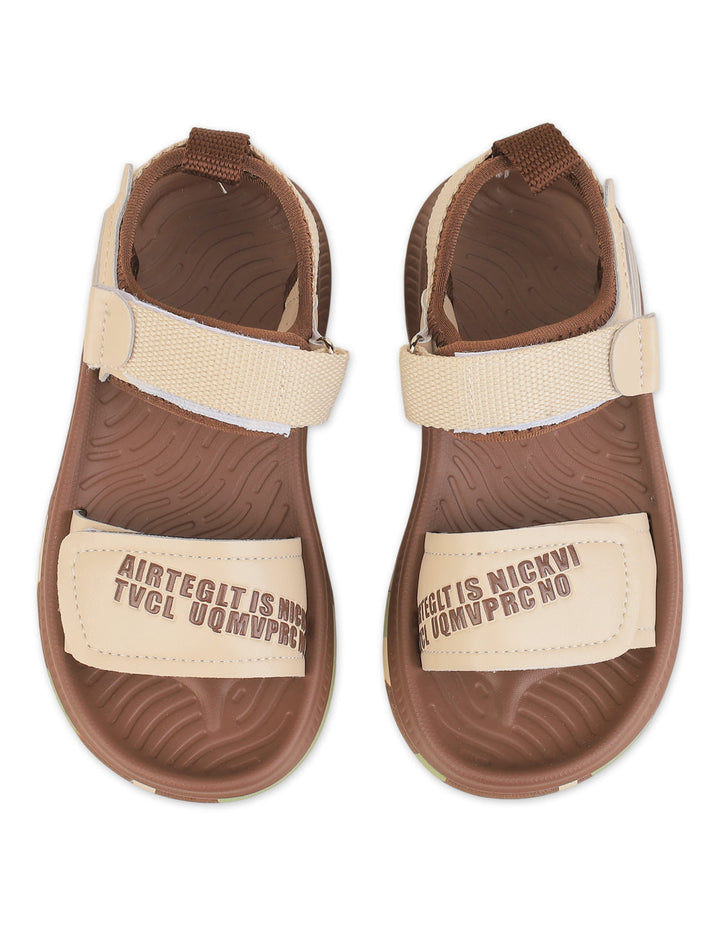 Boy Sandals Dual Strap Sporty Beige at Zubaidas