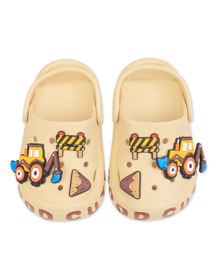 Boys and Girls Crocs Construction Vehicle Beige at Zubaidas