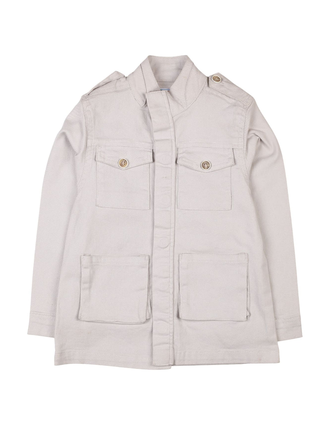 Boys and Girls Winter Jacket Bambies Front Pocket Off White at Zubaidas