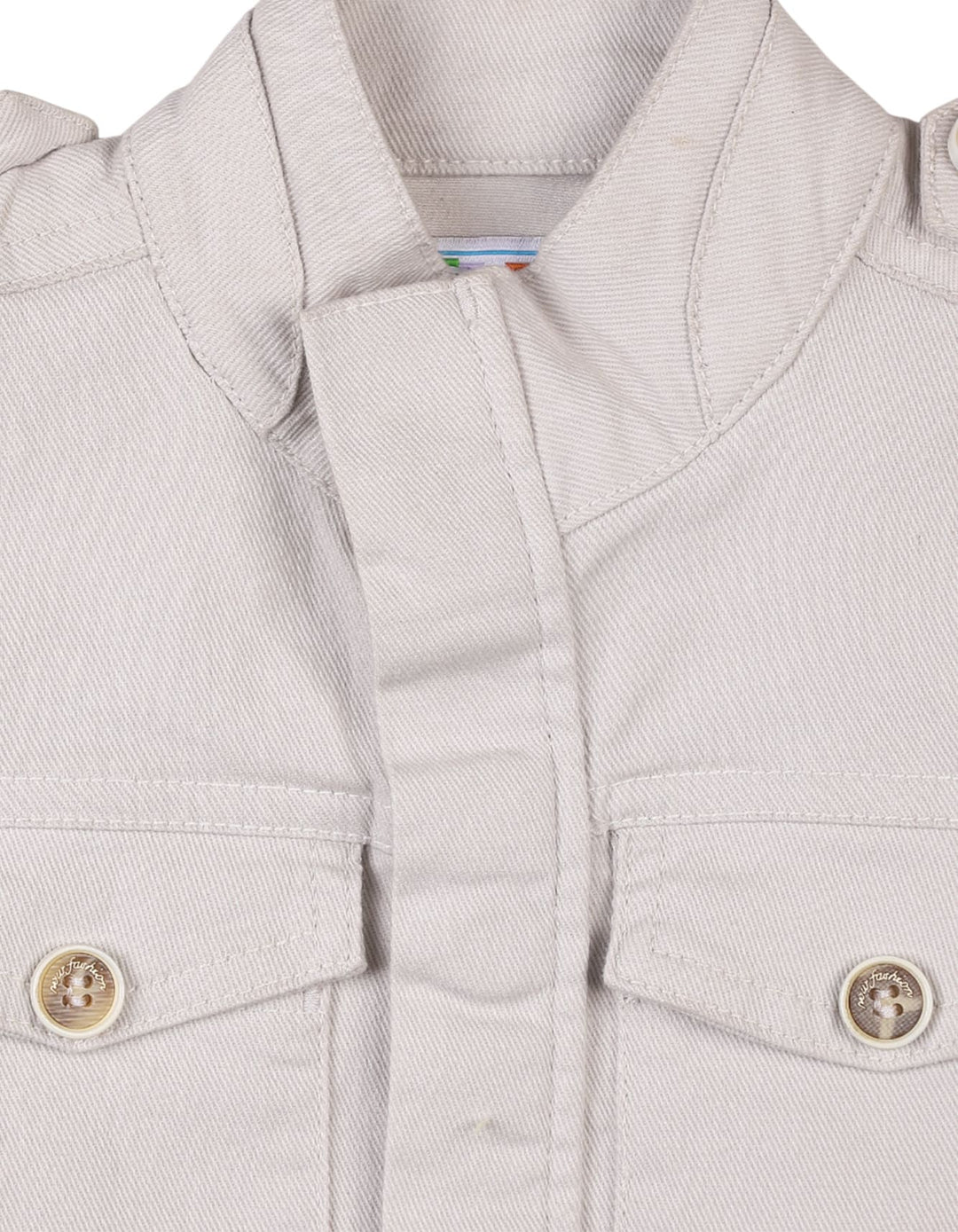 Boys and Girls Winter Jacket Bambies Front Pocket Off White at Zubaidas Pakistan