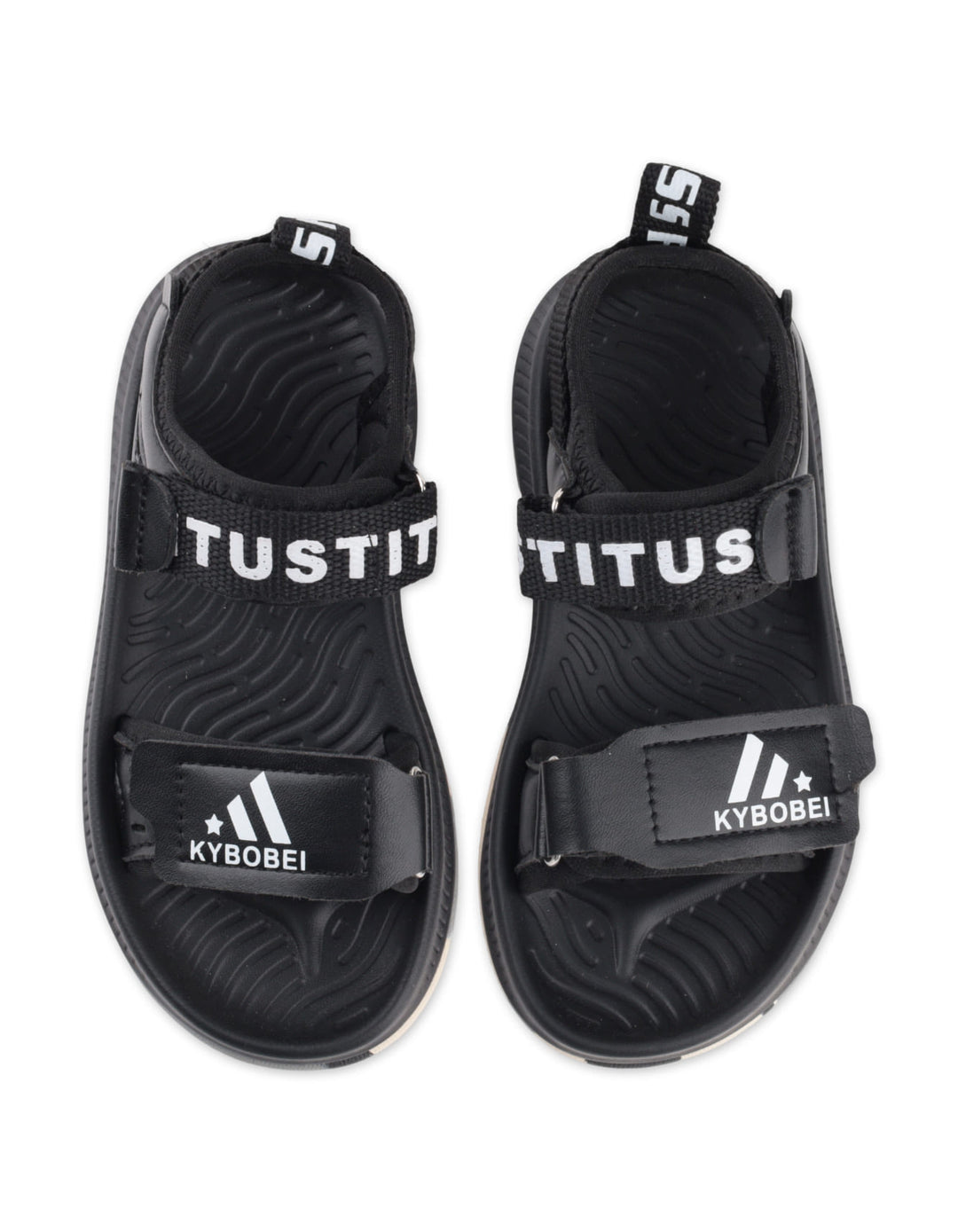 Boys Casual Flat Sandals Black at Zubaidas