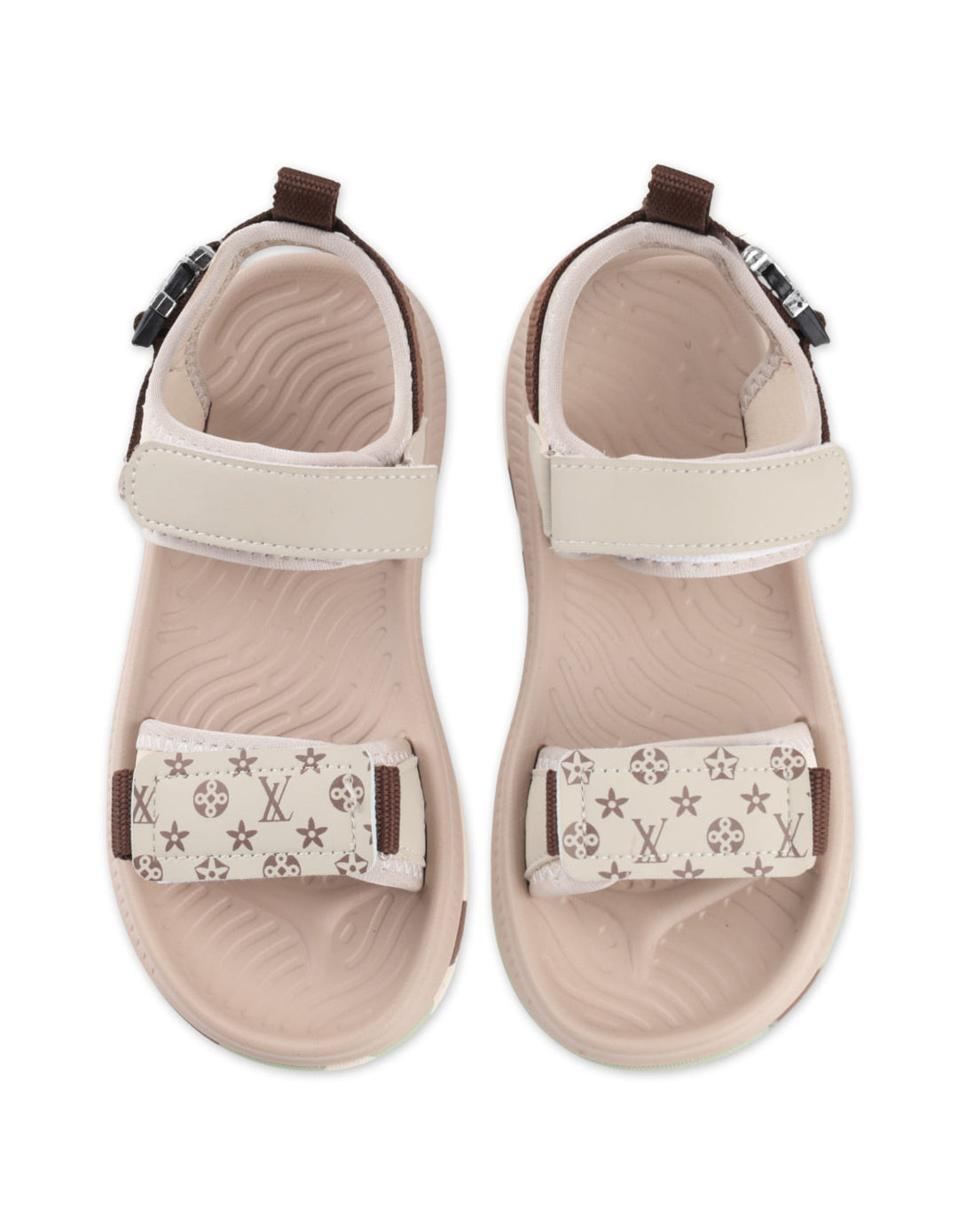 Boys Casual Sandals Beige and Green at Zubaidas