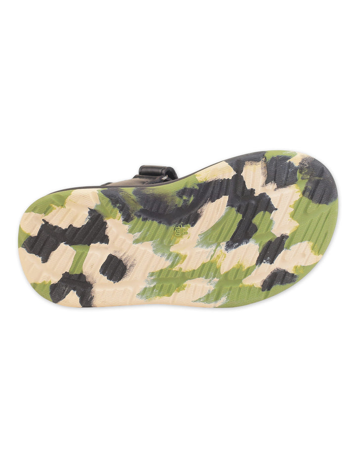 Boys Casual Sandals Black and Green at Zubaidas