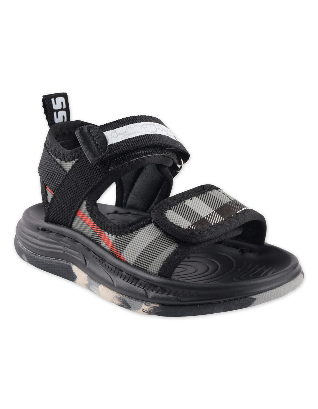 Boys Casual Sandals Classic Check Black at Zubaidas Official Pakistan