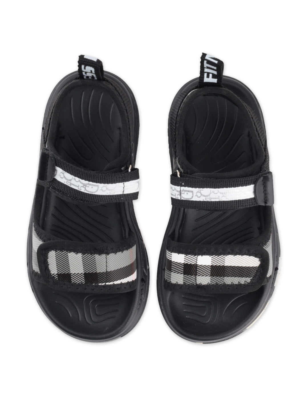 Boys Casual Sandals Classic Check Black at Zubaidas