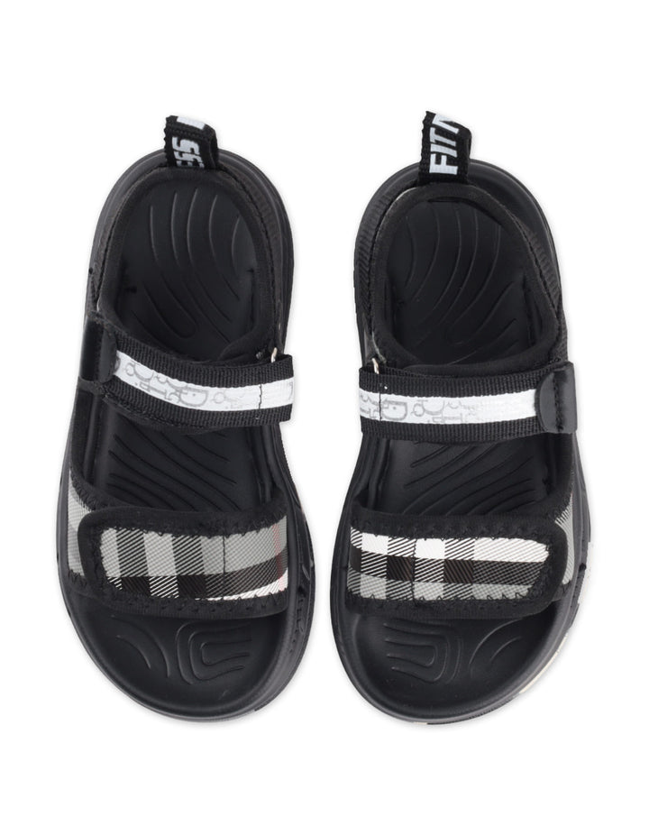 Boys Casual Sandals Classic Check Black at Zubaidas