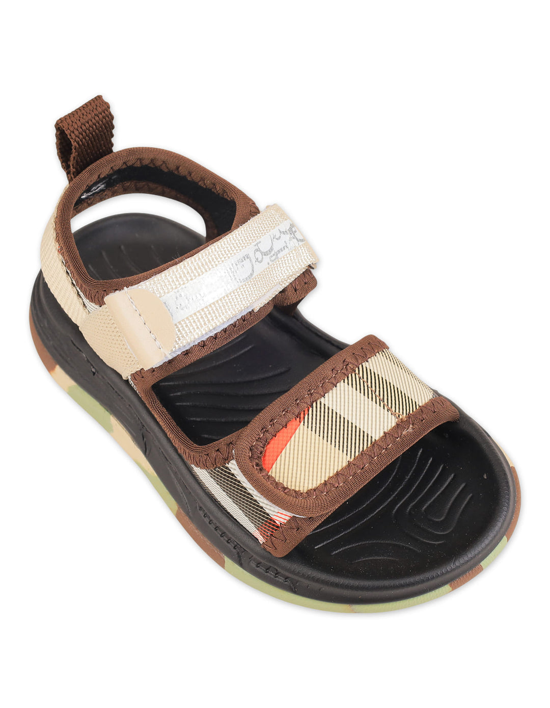 Boys Casual Sandals Classic Check Brown at Zubaidas Official Pakistan