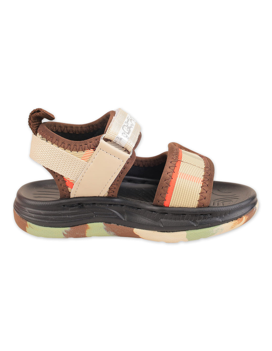 Boys Casual Sandals Classic Check Brown at Zubaidas Online Pakistan