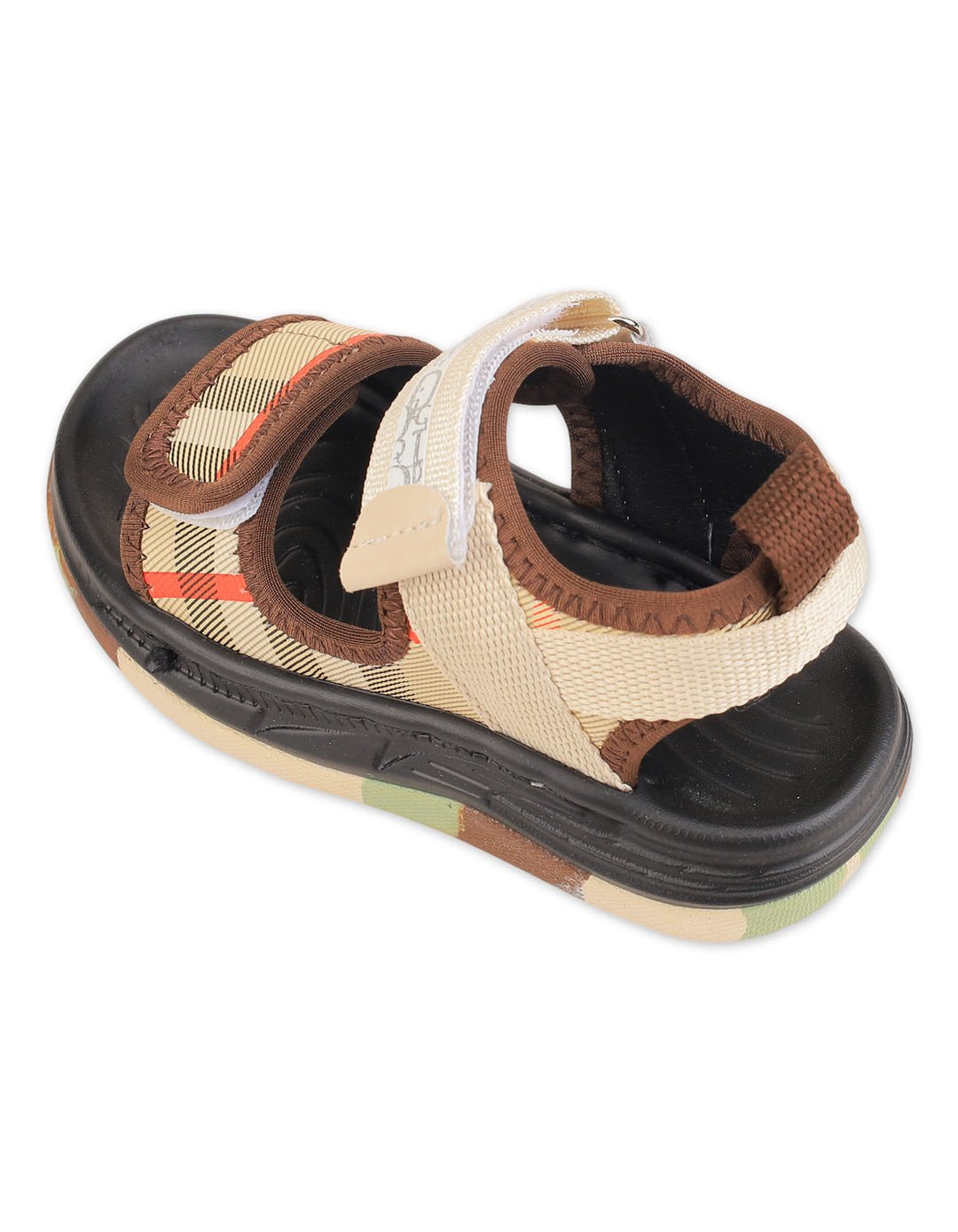 Boys Casual Sandals Classic Check Brown at Zubaidas Best Baby and Kids Shop in Pakistan