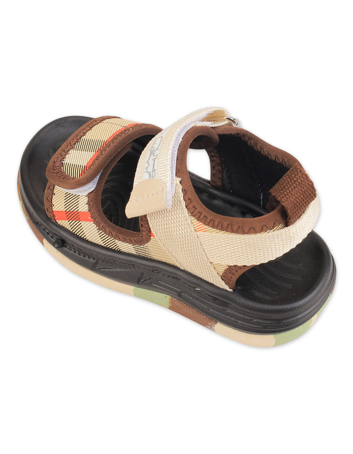 Boys Casual Sandals Classic Check Brown at Zubaidas Best Baby and Kids Shop in Pakistan